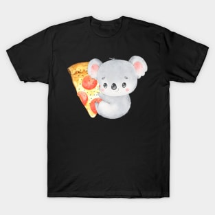 Cute Koala eats pizza perfect gift for pizza and koala lovers and pizza addicts T-Shirt